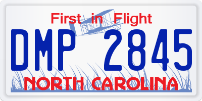NC license plate DMP2845