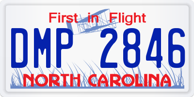 NC license plate DMP2846