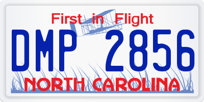 NC license plate DMP2856