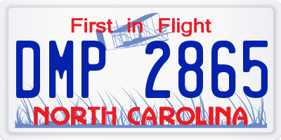 NC license plate DMP2865