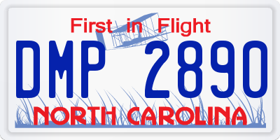 NC license plate DMP2890