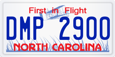 NC license plate DMP2900