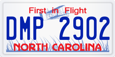 NC license plate DMP2902