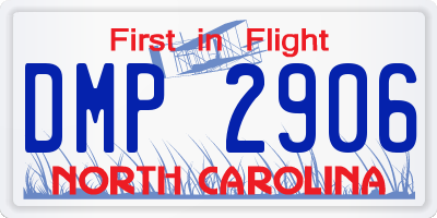 NC license plate DMP2906