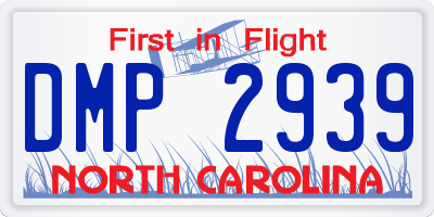 NC license plate DMP2939
