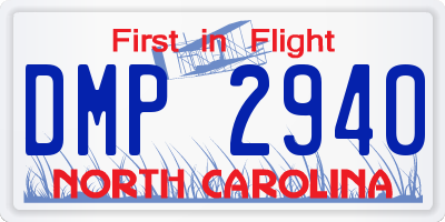 NC license plate DMP2940