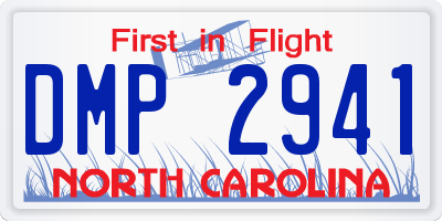 NC license plate DMP2941