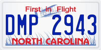 NC license plate DMP2943