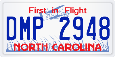 NC license plate DMP2948