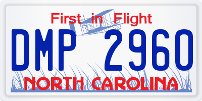 NC license plate DMP2960