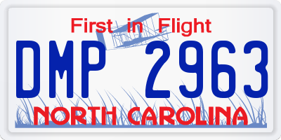 NC license plate DMP2963