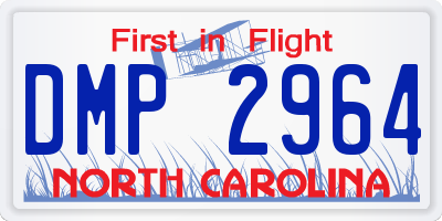 NC license plate DMP2964
