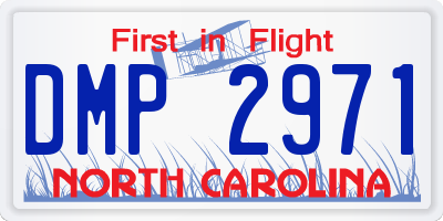 NC license plate DMP2971
