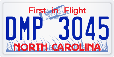 NC license plate DMP3045