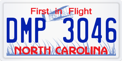 NC license plate DMP3046