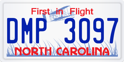 NC license plate DMP3097