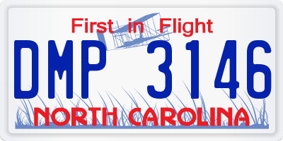 NC license plate DMP3146