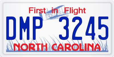 NC license plate DMP3245