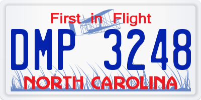NC license plate DMP3248