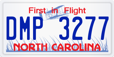 NC license plate DMP3277