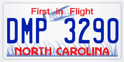 NC license plate DMP3290