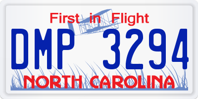 NC license plate DMP3294