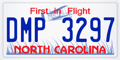 NC license plate DMP3297