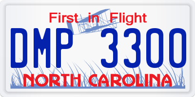 NC license plate DMP3300