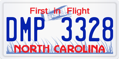 NC license plate DMP3328