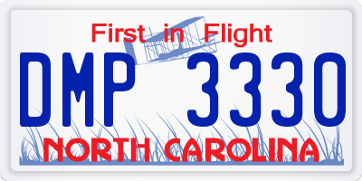NC license plate DMP3330