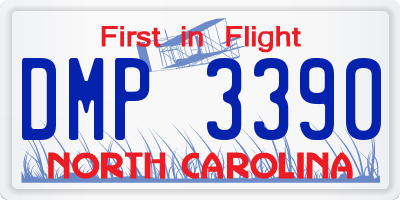 NC license plate DMP3390