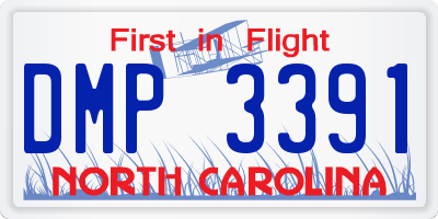 NC license plate DMP3391