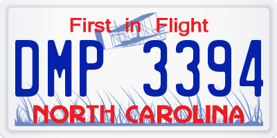 NC license plate DMP3394