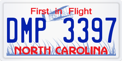 NC license plate DMP3397