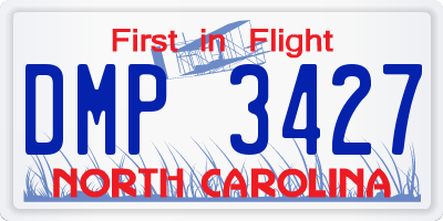 NC license plate DMP3427