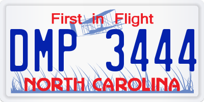 NC license plate DMP3444