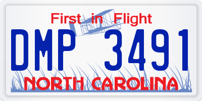NC license plate DMP3491