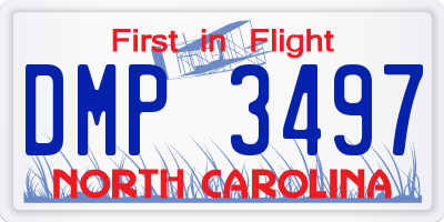 NC license plate DMP3497