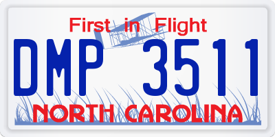 NC license plate DMP3511