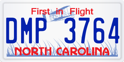 NC license plate DMP3764