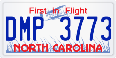 NC license plate DMP3773
