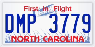 NC license plate DMP3779