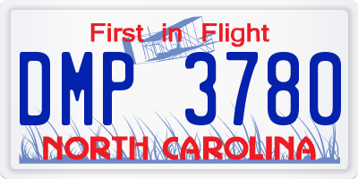 NC license plate DMP3780