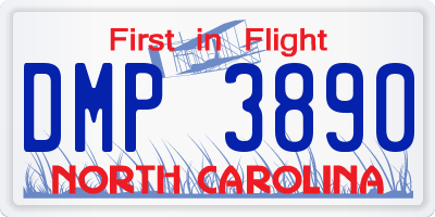 NC license plate DMP3890