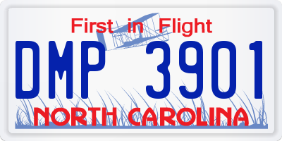 NC license plate DMP3901