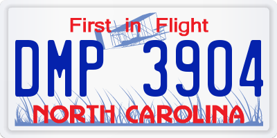 NC license plate DMP3904