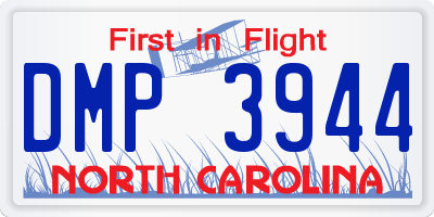 NC license plate DMP3944