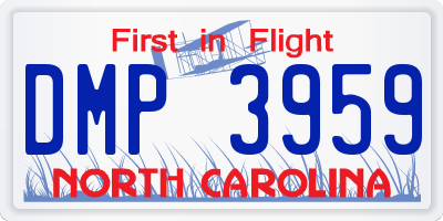 NC license plate DMP3959
