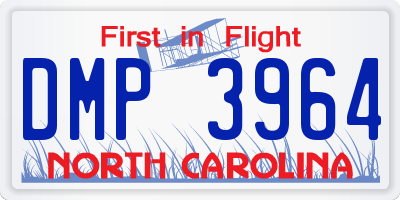 NC license plate DMP3964