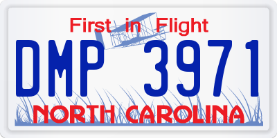 NC license plate DMP3971